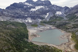 Le lac de Salanfe, sur la commune d'Evionnaz